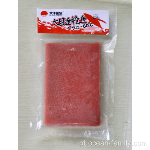Embalagens a vácuo Carne de atum congelada descascada e picada